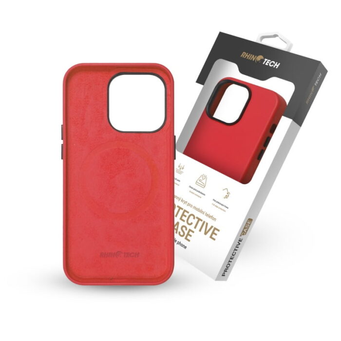 rhinotech-pu-leather-case-with-magsafe-for-iphone-14-pro-red RhinoTech MAGcase Eco pro Apple iPhone 14 Pro - červené - Obrázek 1