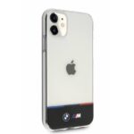 BMW Horizontal Tricolor Zadní Kryt pro iPhone 11 Transparent