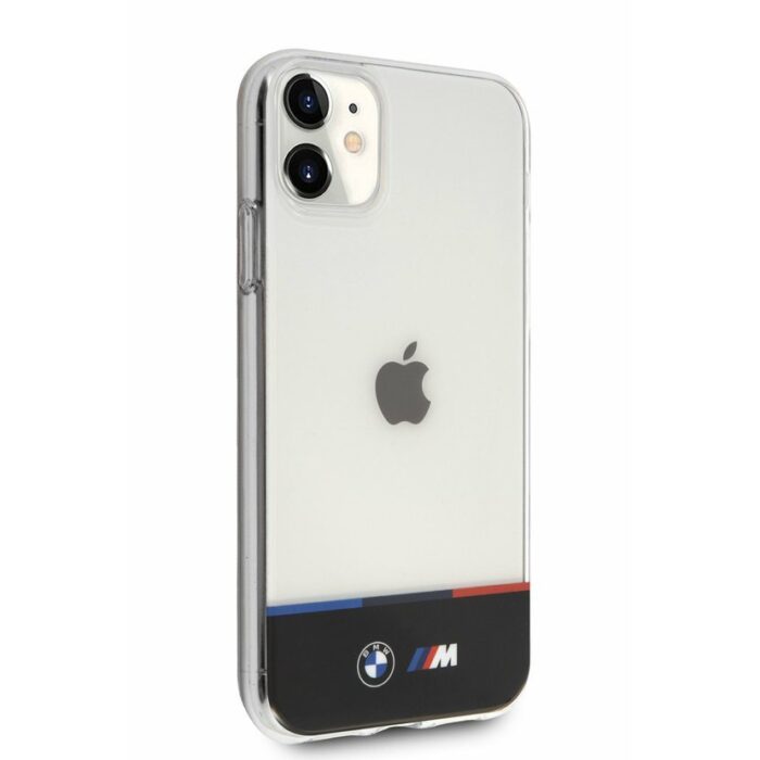 {C23FFBA2-E252-4AE3-BE6C-167E45A09FE6}_V BMW Horizontal Tricolor Zadní Kryt pro iPhone 11 Transparent - Obrázek 1