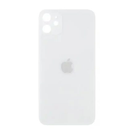 iPhone 11 Sklo zadního krytu s větším otvorem na kameru bílý
