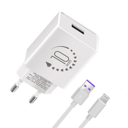Cestovní Nabíječka USB-A 10W + USB-A/Lightning Kabel 1m White OBAL:ME