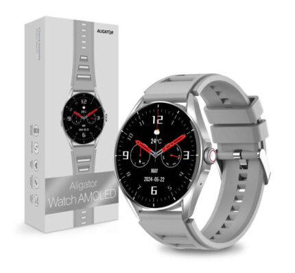 ALIGATOR Watch AMOLED- stříbrné