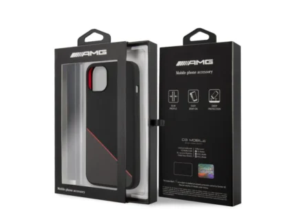 AMG Liquid Silicone Zadní Kryt pro iPhone 13 Black/Red
