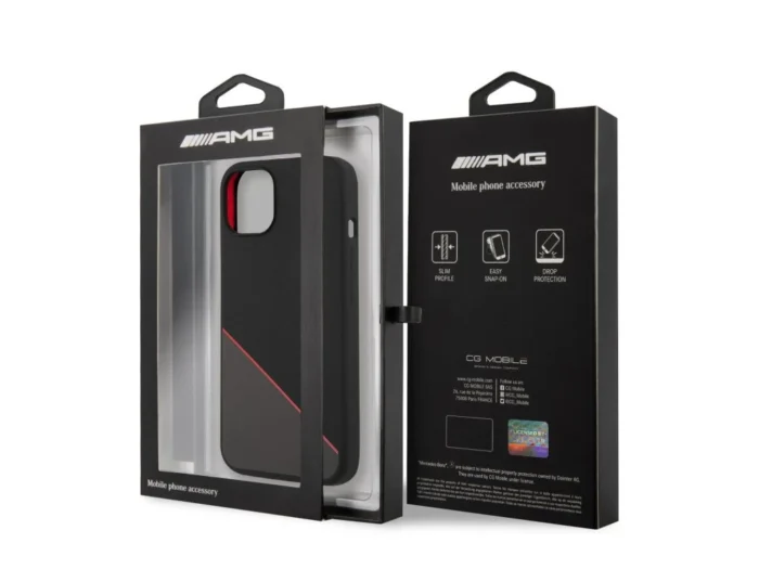 ip AMG Liquid Silicone Zadní Kryt pro iPhone 13 Black/Red - Obrázek 1
